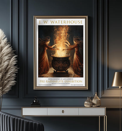 Art Print: The Magic Circle by John William Waterhouse, Pre-Raphaelite