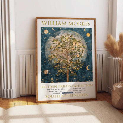 William Morris Print: Tree of Life, Moon & Stars - Vintage Art