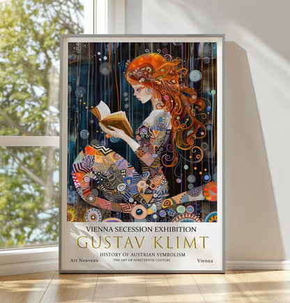 Gustav Klimt Print – Art Nouveau Mermaid Wall Art | Vintage Gold Leaf Poster
