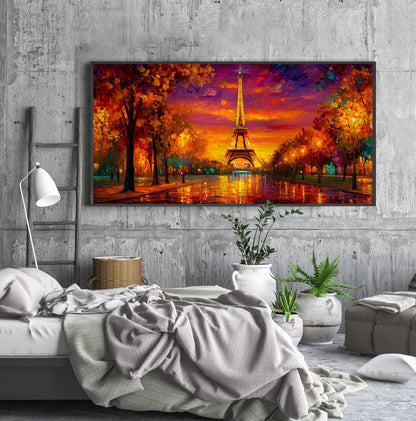Paris Sunset Print Panoramic Print Unframed Poster