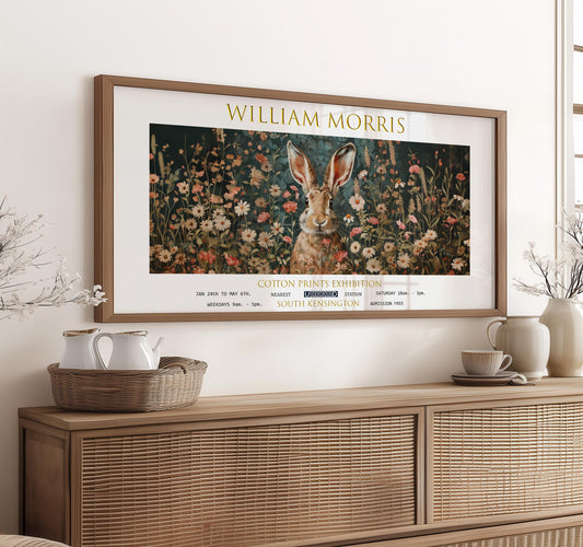 Vintage William Morris Panoramic Print – William Morris Poster – Hare Print
