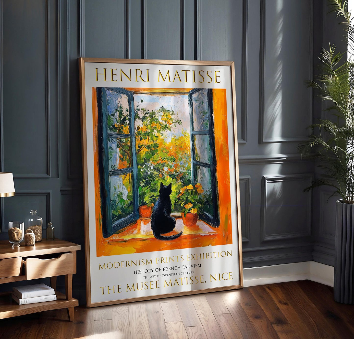 Henri Matisse Print: Open Window, Fauvism Cat Art