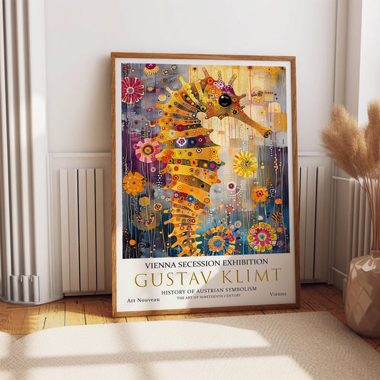 Gustav Klimt Print – Vintage Wall Art Poster With Ornate Pattern & Floral Artwork