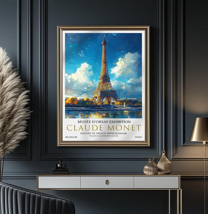 Claude Monet Eiffel Tower Print: Vintage Cityscape Art