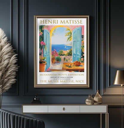 Henri Matisse Print: Open Window, Fauvism Mediterranean Art