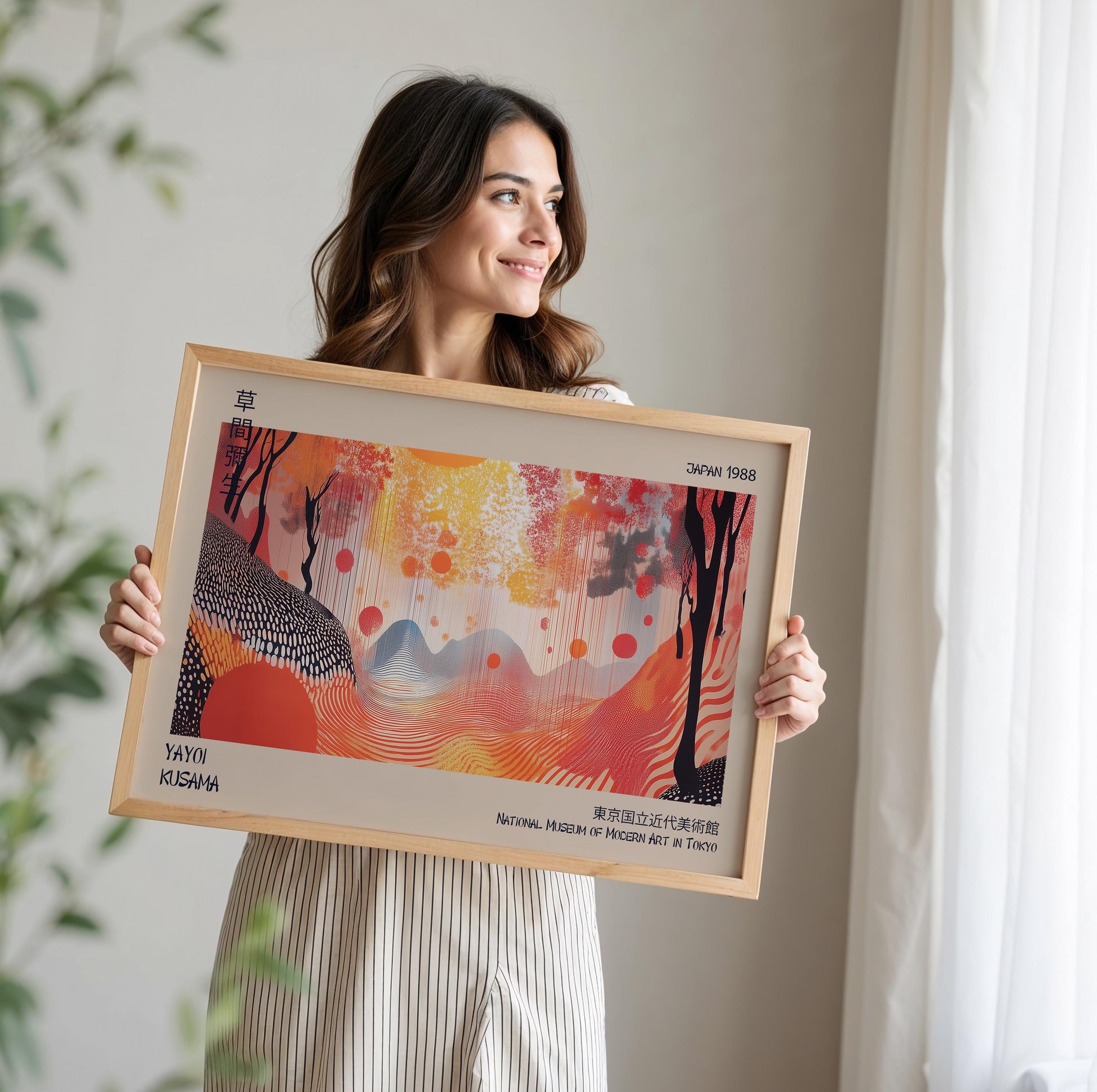 Japanese Exhibition Polka Dot Art WALL ART PRINT Picture Poster