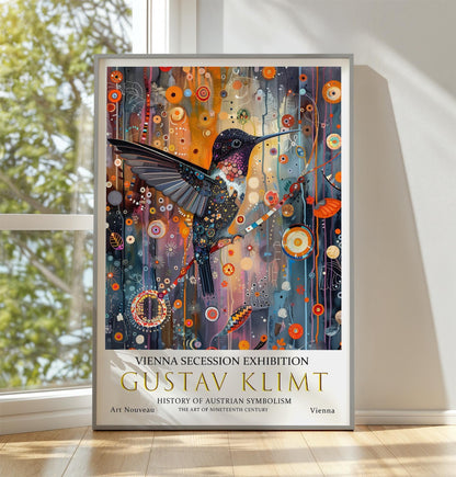 Gustav Klimt Print – Art Nouveau Wall Art | Vintage Hummingbird Decor