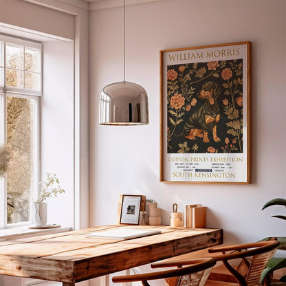 William Morris Dachshund Print – Vintage Floral Art on Premium Matte Paper