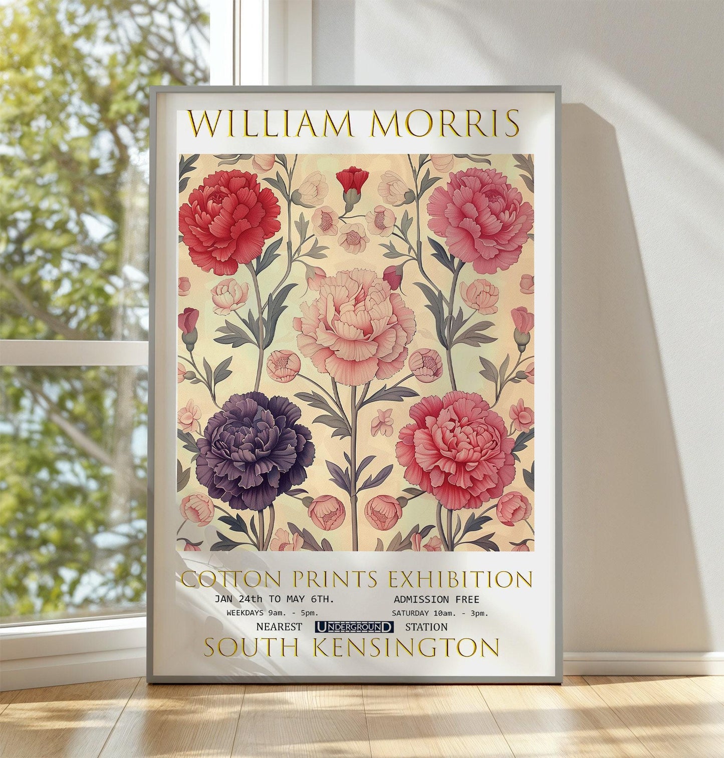 William Morris Print - Vintage Textile Art | Botanical Wall Art Poster