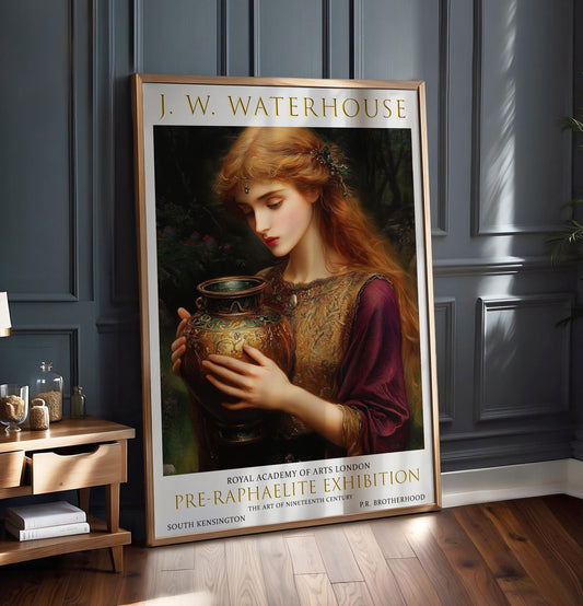 Art Print, Pandora by John William Waterhouse, Pre-Raphaelite Wall Art