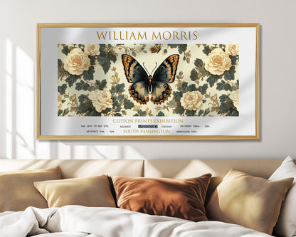 William Morris Butterfly Art Print: Vintage Botanical Textiles