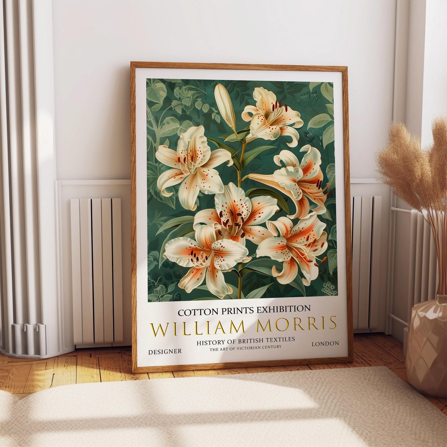 William Morris Lily Print - Vintage Floral Art | Botanical Wall Decor