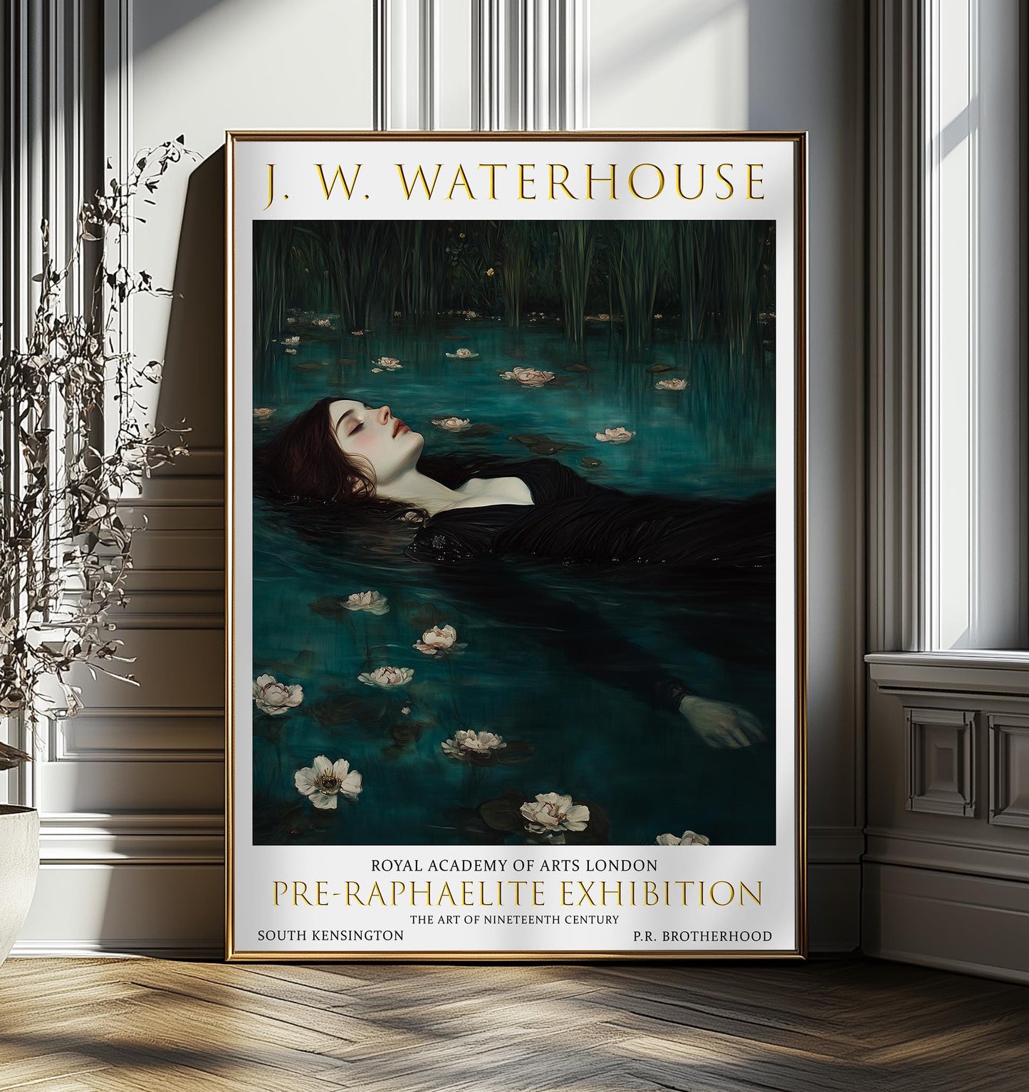 Ophelia Art Print: John William Waterhouse Pre-Raphaelite Style