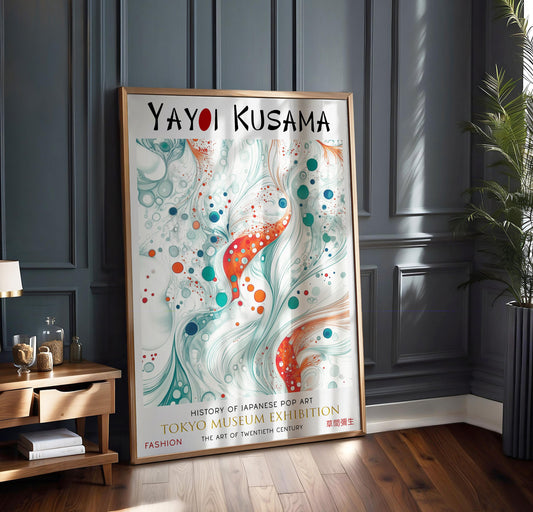 Yayoi Kusama Print – Tokyo Museum Exhibition, Japanese Polka Dot Art