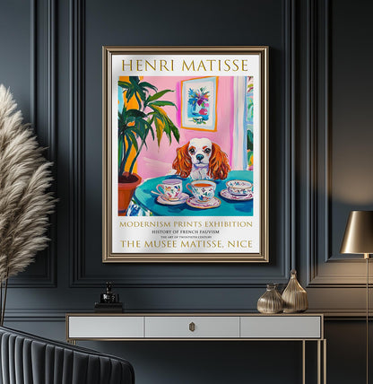 Colourful Dog in Matisse Print, Fauvist Art, Parisian Gallery Wall Poster