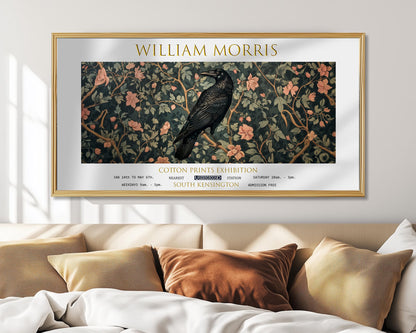 William Morris Raven Print: Gothic Botanical Wall Art