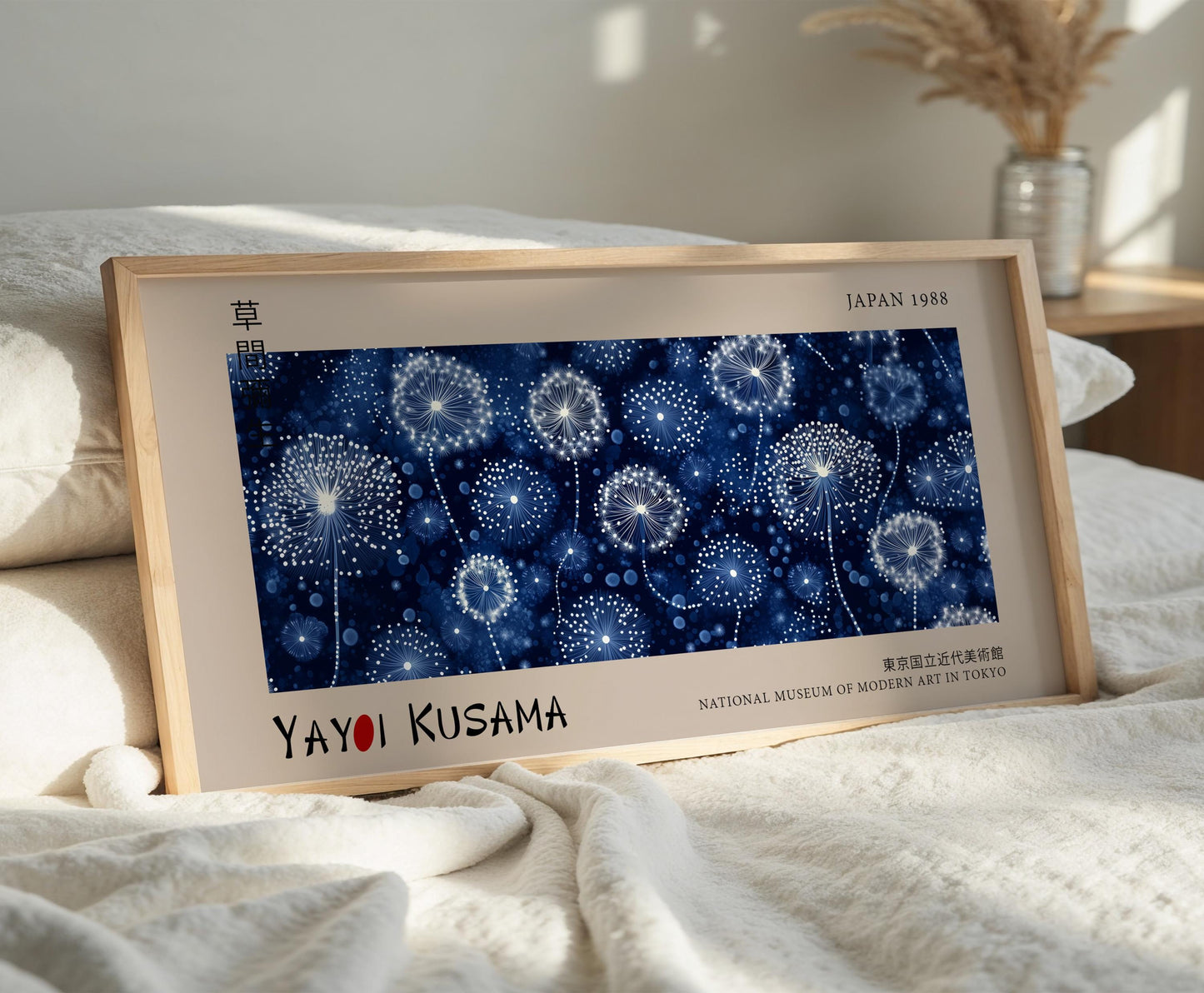 Dandelion Panoramic Print – Midnight Floral Print – Whimsical Botanical Poster