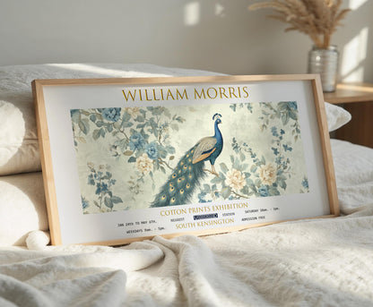 William Morris Peacock Print: Vintage Botanical Art, Green Textiles