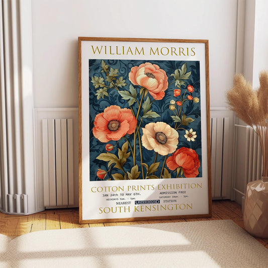 William Morris Print - Vintage Floral Art | Poppies Wall Decor on Premium Matte Paper