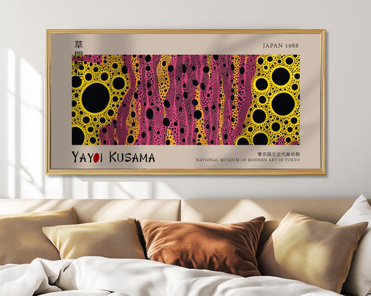 Yayoi Kusama Japanese Art Print: Vibrant Polka Dot Poster