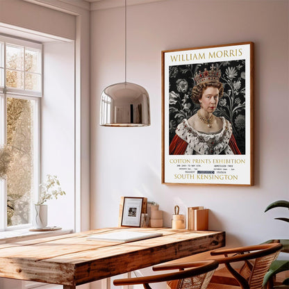 William Morris Art Print – Queen Elizabeth II Exhibition Floral Textiles Poster