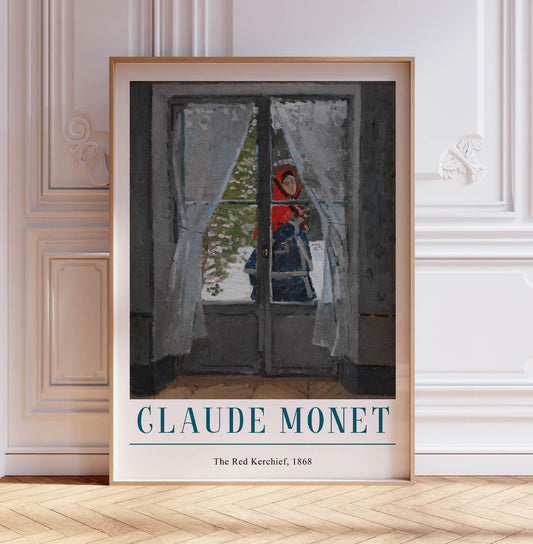 Monet "The Red Kerchief" Print: French Impressionist Wall Art