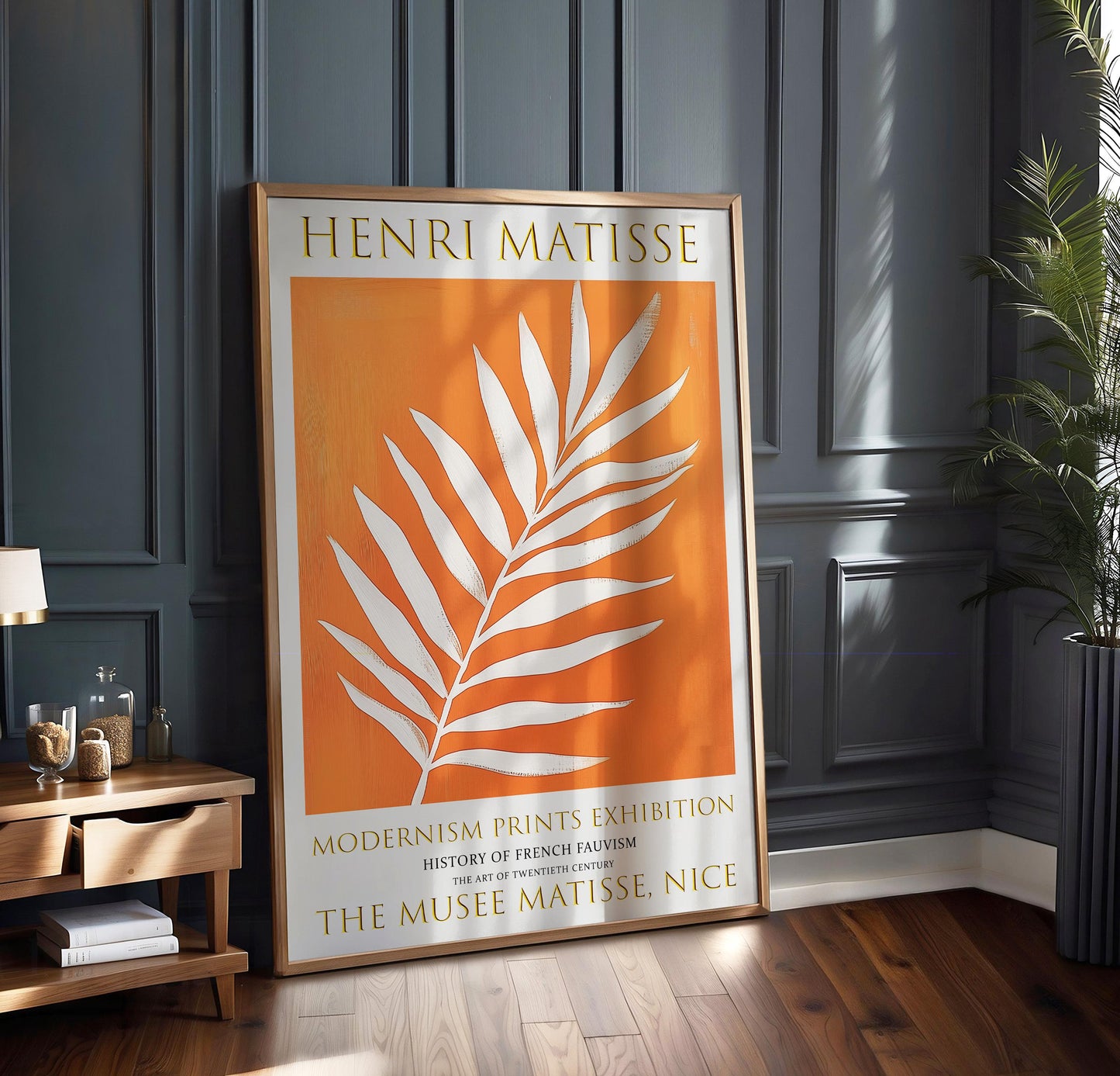 Henri Matisse Exhibition Poster: Fauvism Orange Leaf Art Print