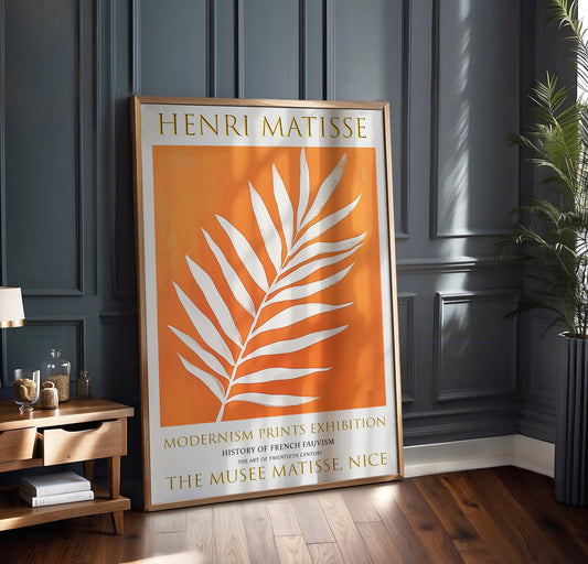 Henri Matisse Exhibition Poster: Fauvism Orange Leaf Art Print