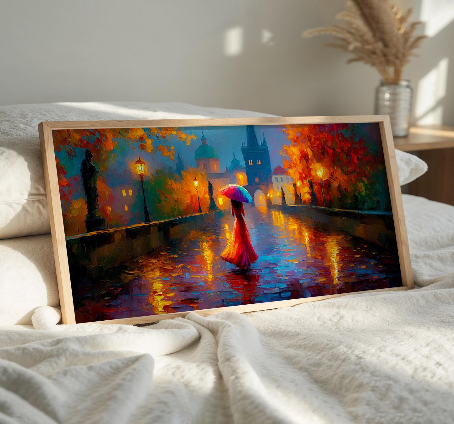 Charles Bridge Prague PANORAMIC WALL ART Unframed Picture Print