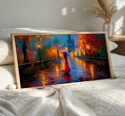 Charles Bridge Prague PANORAMIC WALL ART Unframed Picture Print