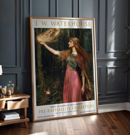 John William Waterhouse Art Print: Pre-Raphaelite Elven Sorceress Poster