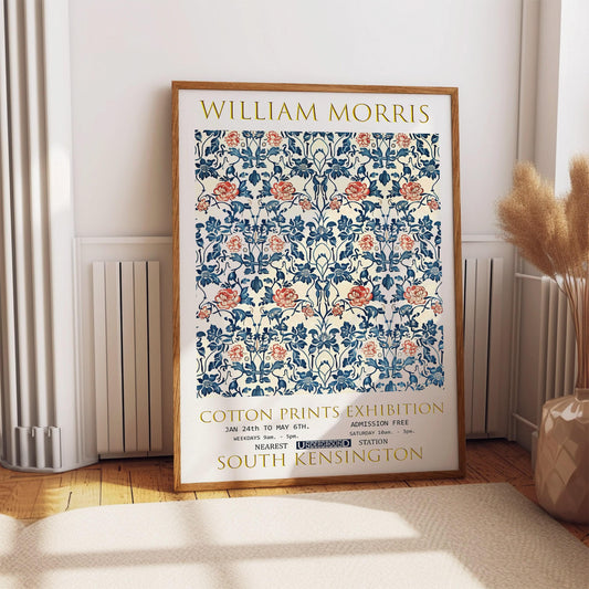 Vintage Floral Wall Art – William Morris Print Rose and Thistle Design on Premium Matte Paper