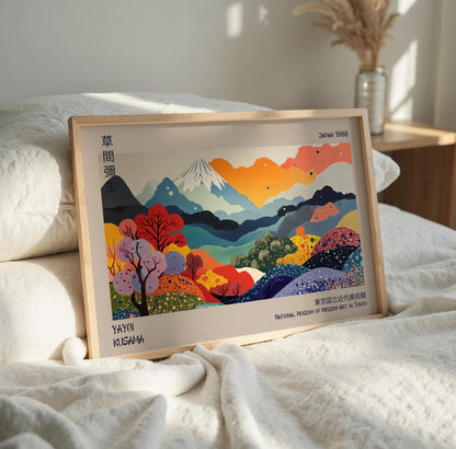 Print, Yayoi Kusama Japanese Mountain Landscape Wall Art Poster
