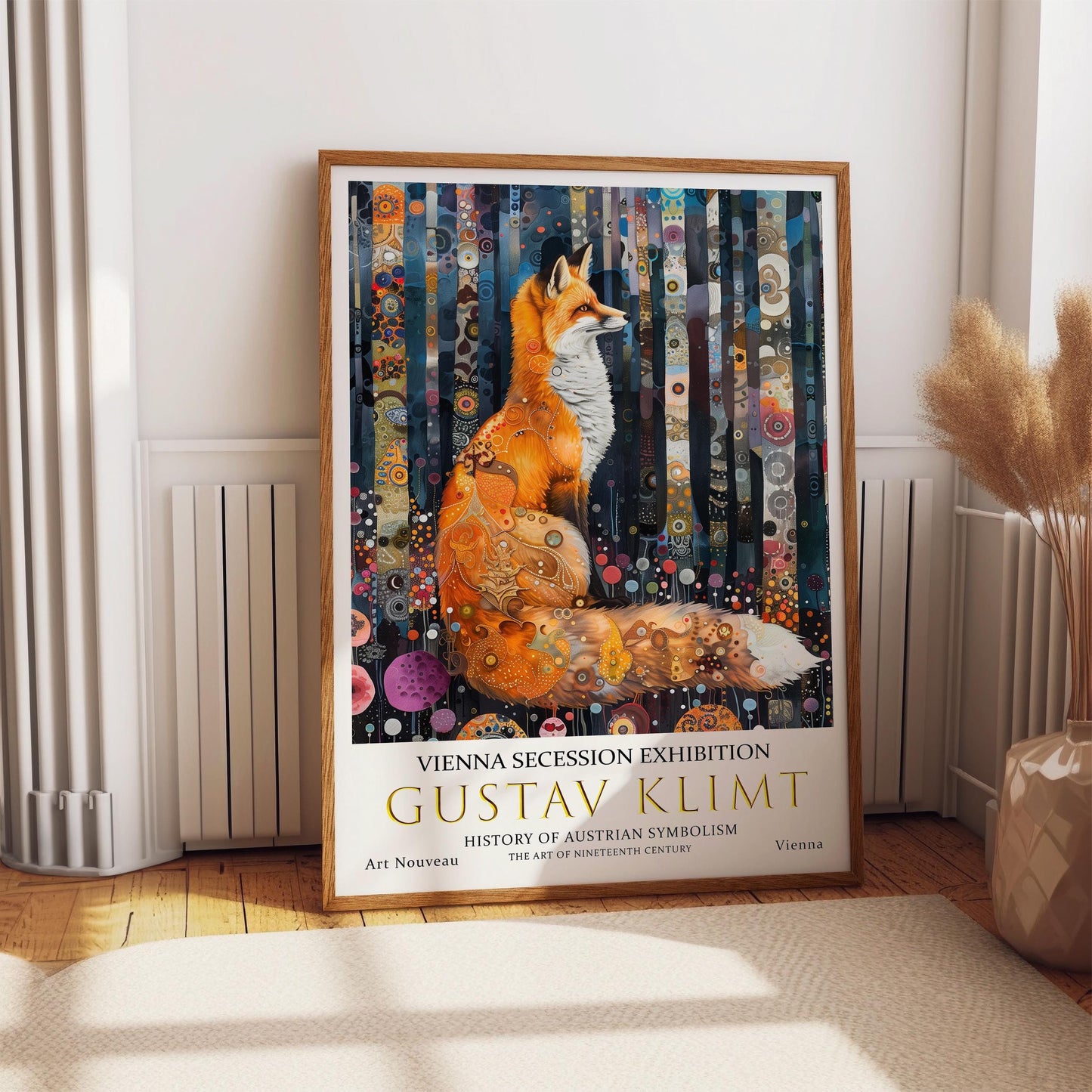 Gustav Klimt Art Print - Vintage Art Nouveau Poster | Elegant Fox Artwork