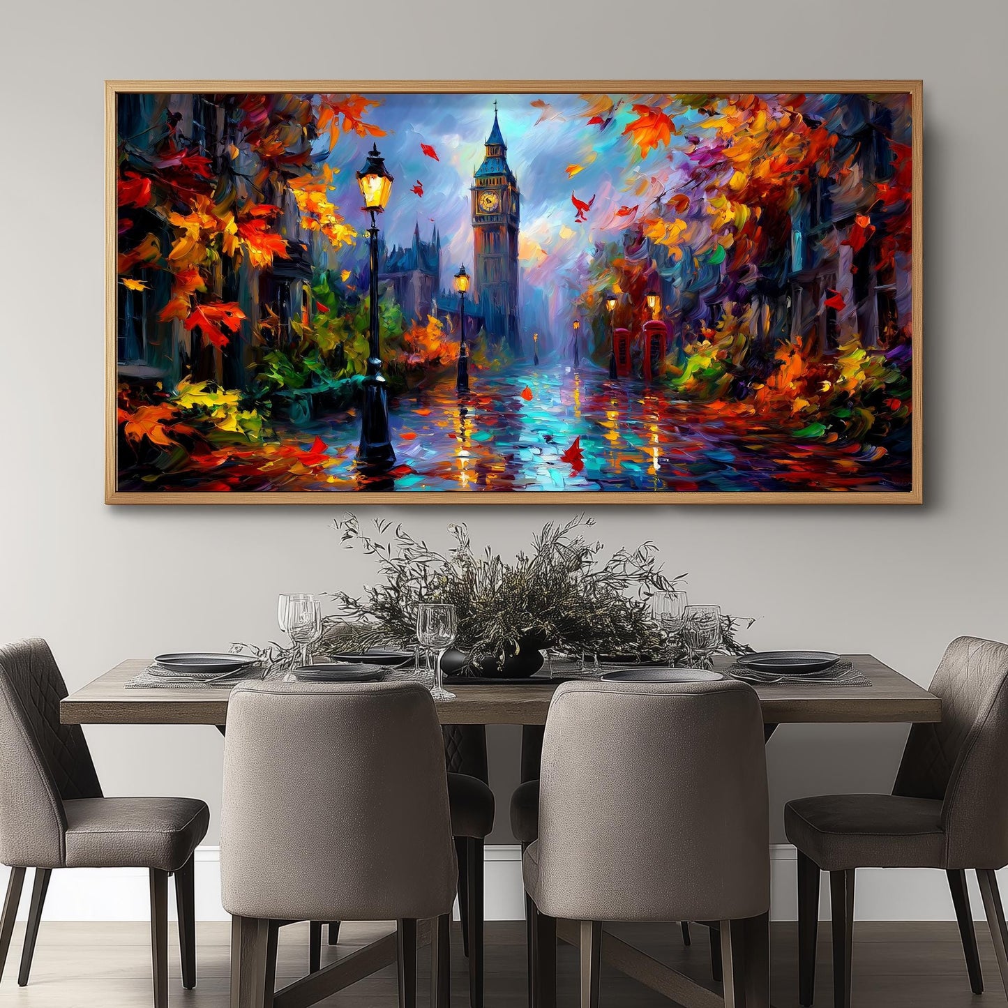 Impressionist Oil Painting London Panoramic Print