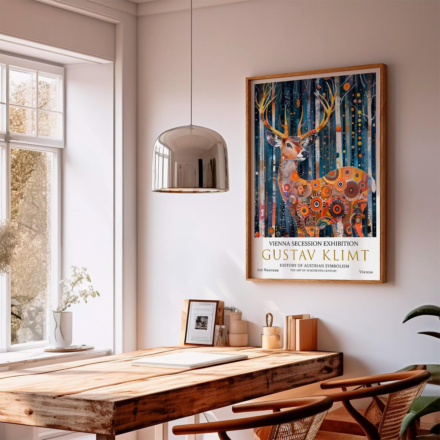 Gustav Klimt Deer Print – Vintage Art Print on Premium Paper Poster