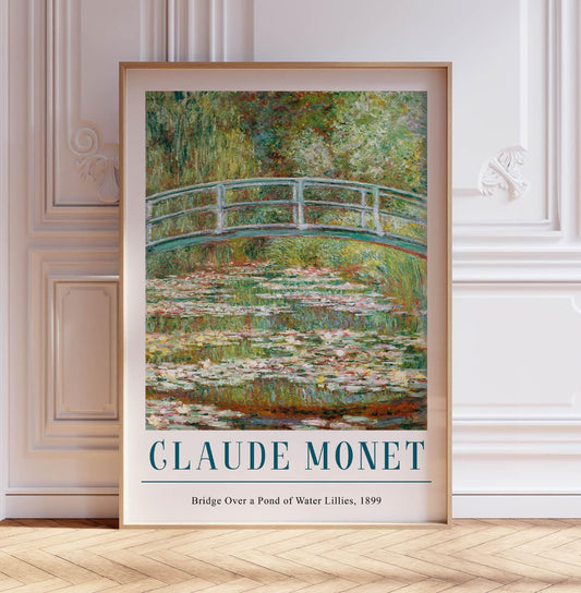 Monet Water Lilies Print: Vintage French Impressionist Home Decor