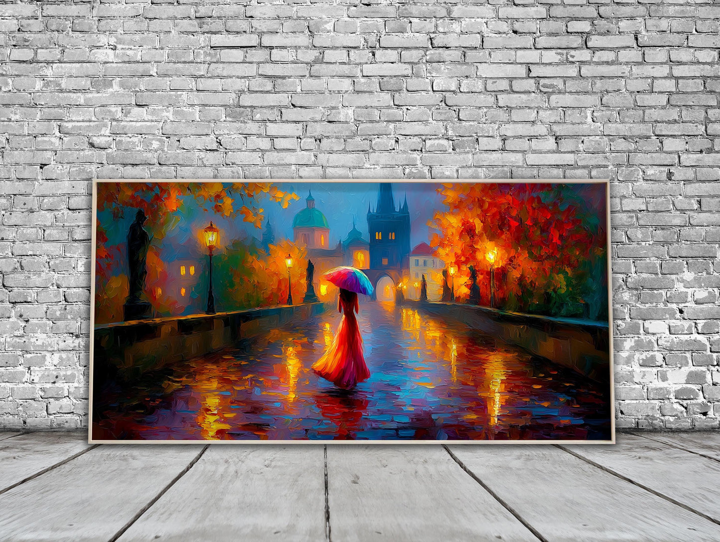Charles Bridge Prague Panoramic Print