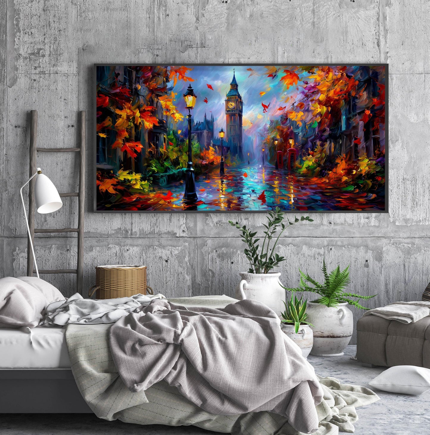 Impressionist Oil Painting London Panoramic Print