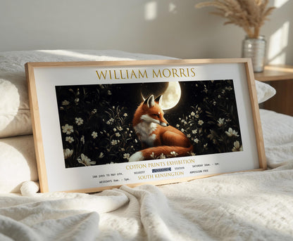 William Morris Fox Print: Vintage Botanical Art, Textiles Exhibition