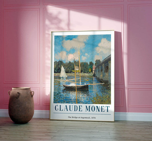 Monet 'The Bridge at Argenteuil' Print: Vintage French Impressionism