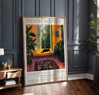 Matisse Cat Print: Fauvist Abstract Painting, Modern Wall Art
