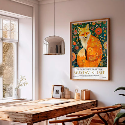 Gustav Klimt Print – Art Nouveau Poster | Vintage Wall Art, Fox Decoration