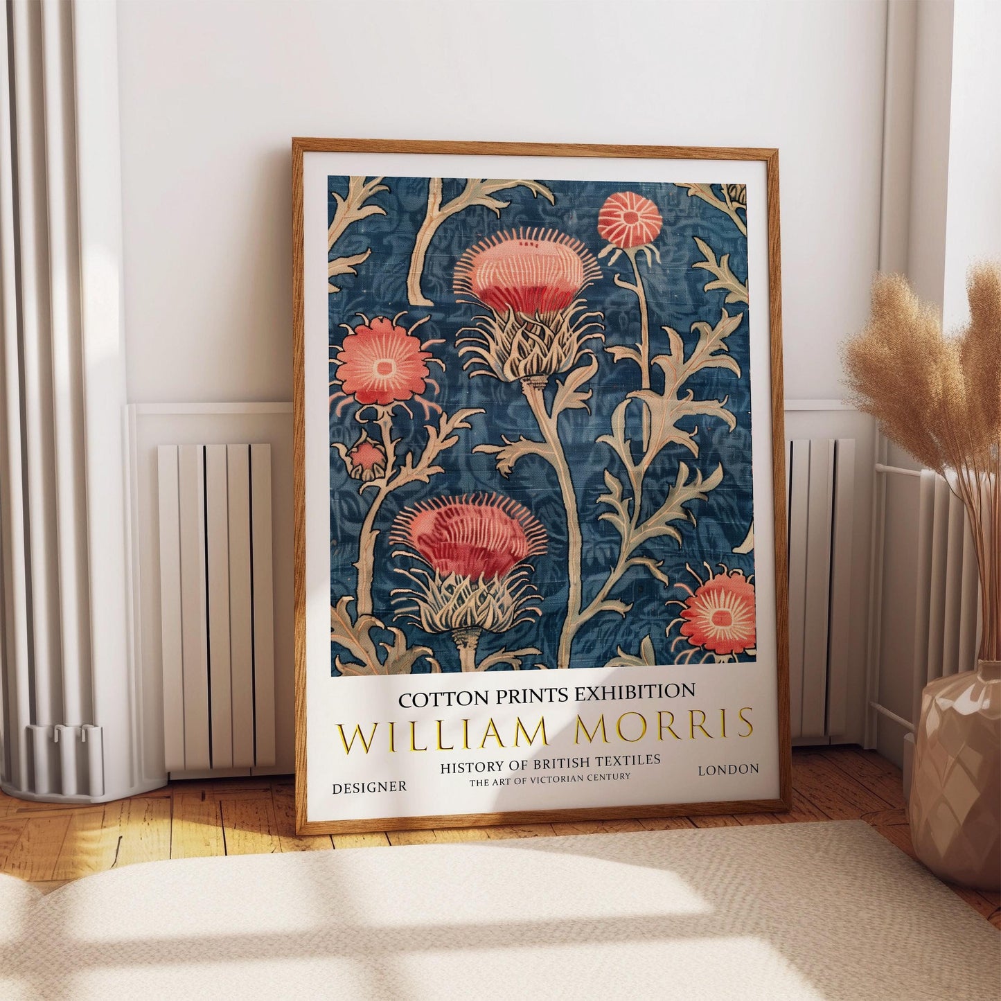 Print, William Morris Thistle Botanical, Arts and Crafts Floral Wall Art