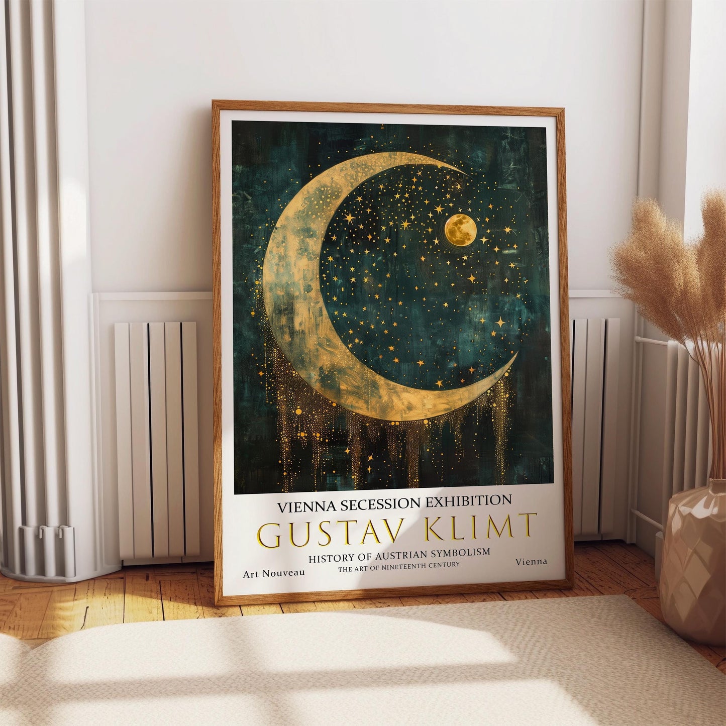Gustav Klimt Art Print – Vintage Art Nouveau Poster With Gold Leaf Artwork