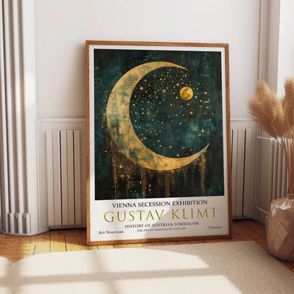 Gustav Klimt Art Print – Vintage Art Nouveau Poster With Gold Leaf Artwork