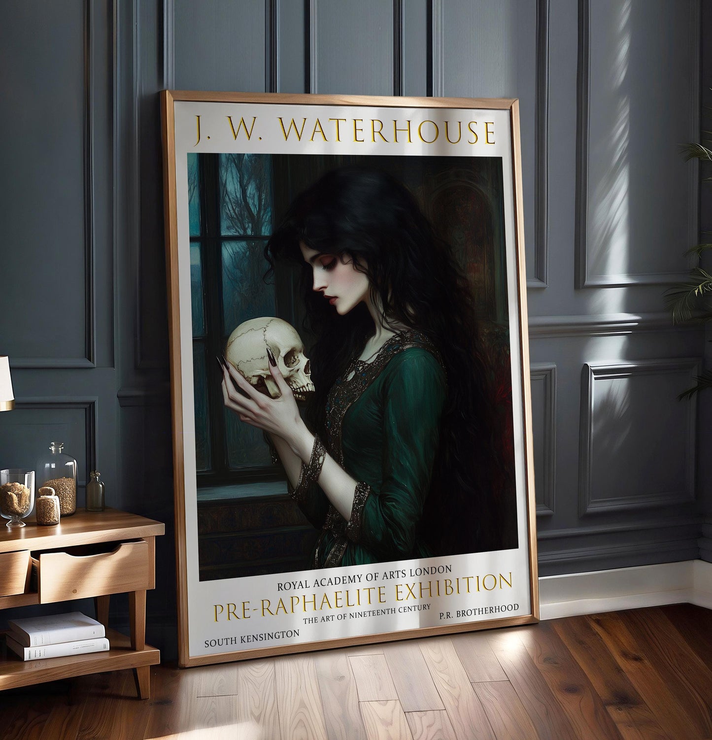 John William Waterhouse Print: Gothic Vampire Woman Pre-Raphaelite Art