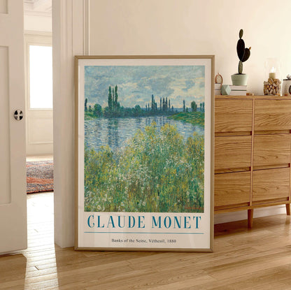 Claude Monet 'Banks of the Seine' Print: Vintage French Impressionism