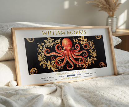William Morris Octopus Art Print: Vintage Exhibition Poster
