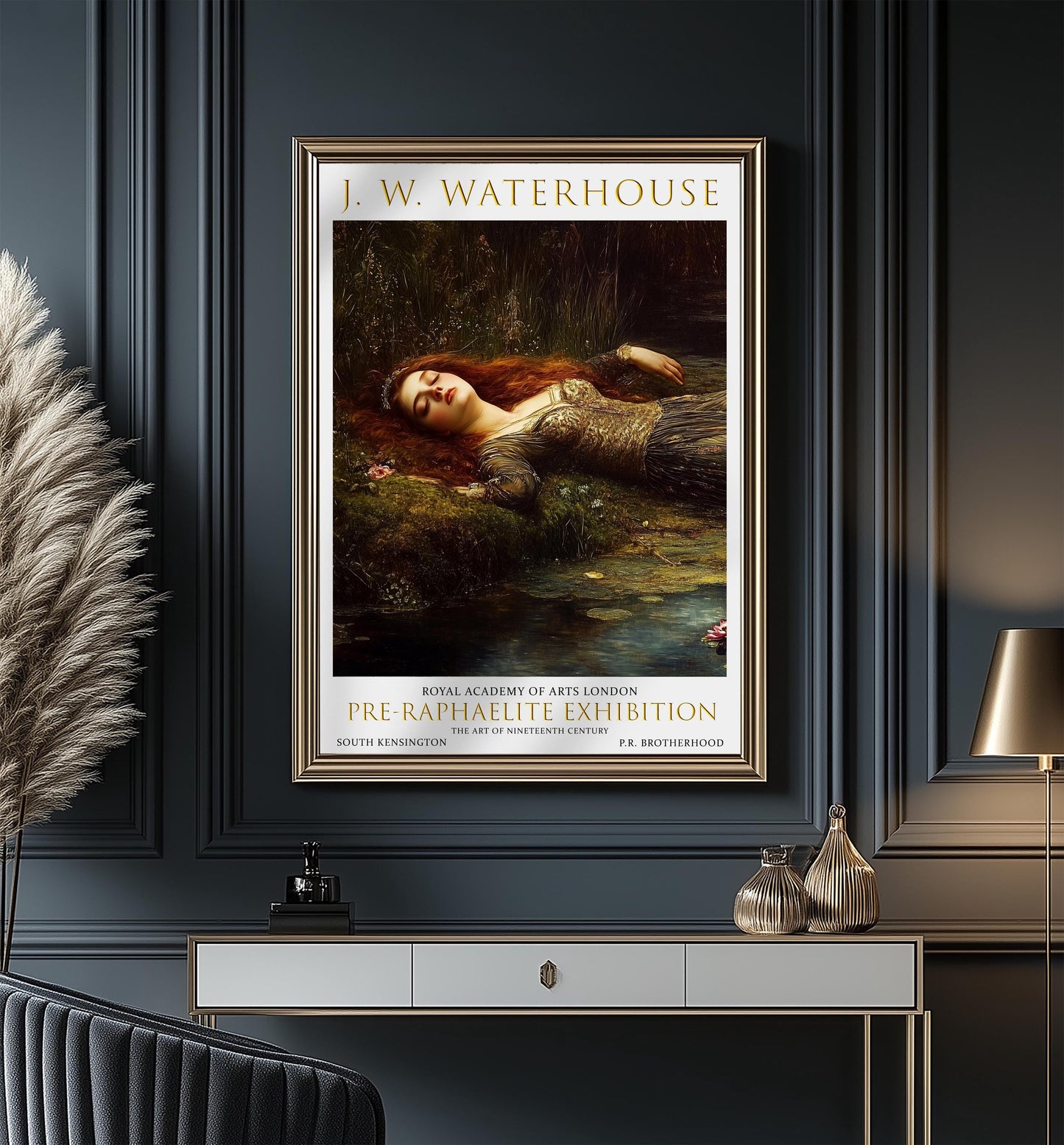 Ophelia Art Print: John William Waterhouse Pre-Raphaelite Poster